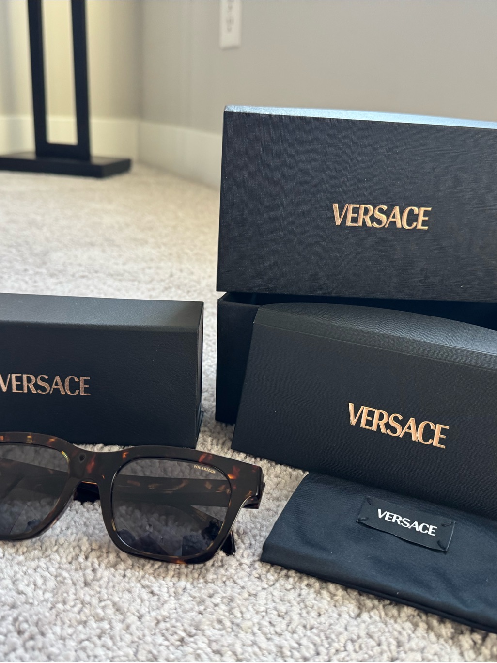 Versace Women’s Tortoiseshell Sunglasses - Dark Brown Lenses (Polarized)